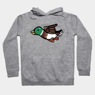 Male mallard duck flying Hoodie